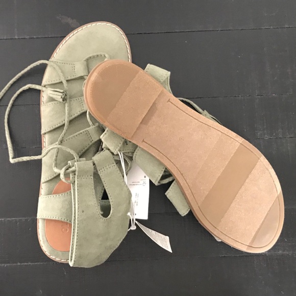 Sage Green Gladiator Sandals - Picture 3 of 4